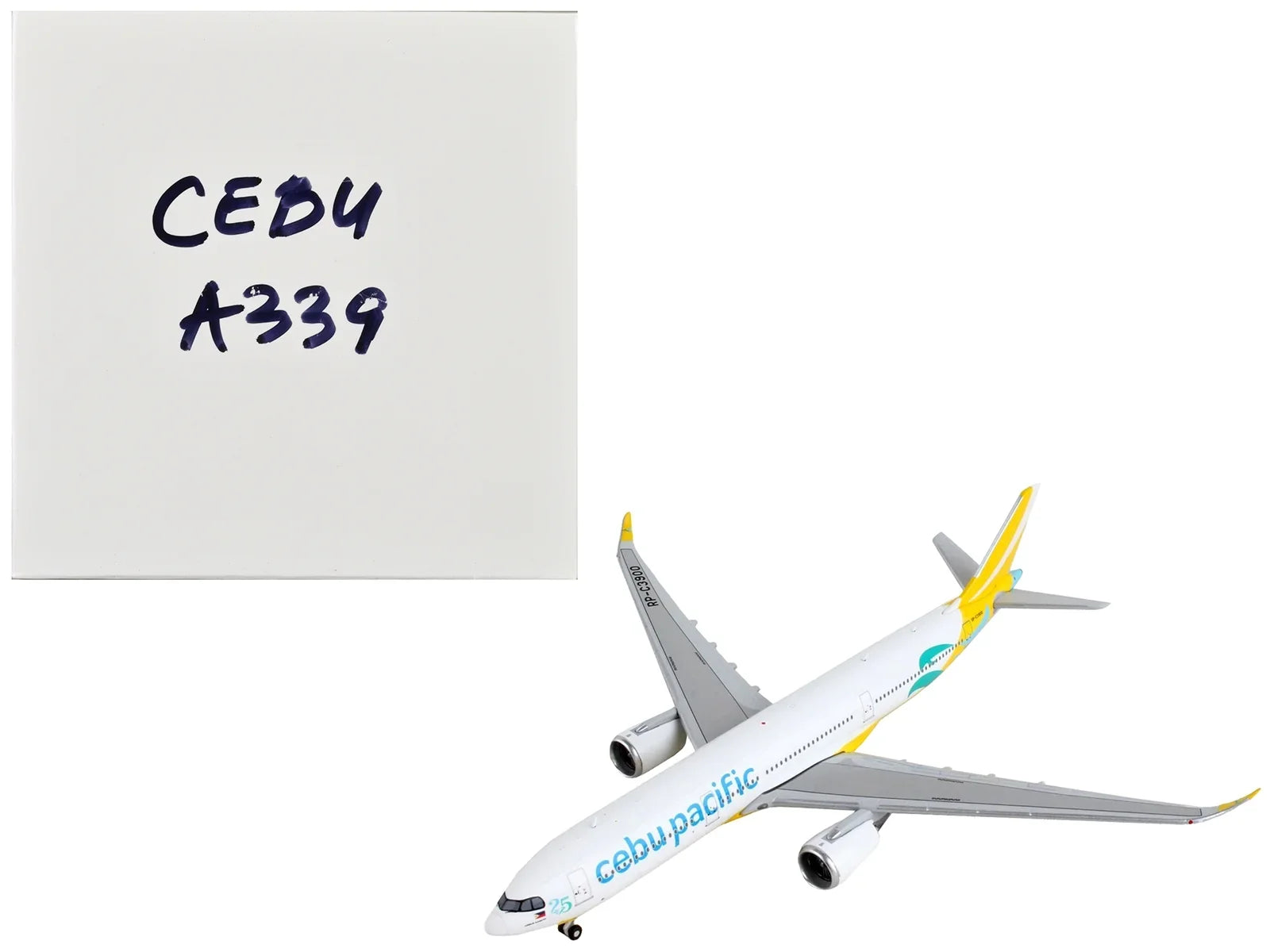 and Yellow A330-900 Commercial Airbus Pacific" White Diecast 1/400 "Cebu Model Airplane GeminiJets by Aircraft
