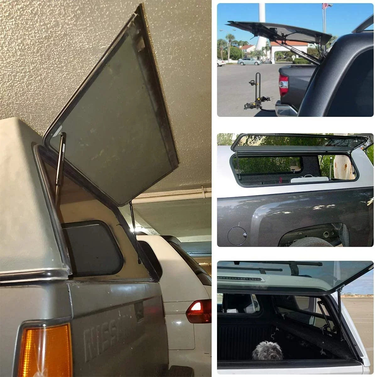 Truck Shocks 28Lbs/127N Shell Set C16-02622 2 Door, 17" Rear Pickup Gas Canopy Vepagoo Leer Window, Camper Struts of ARE Topper for Cab