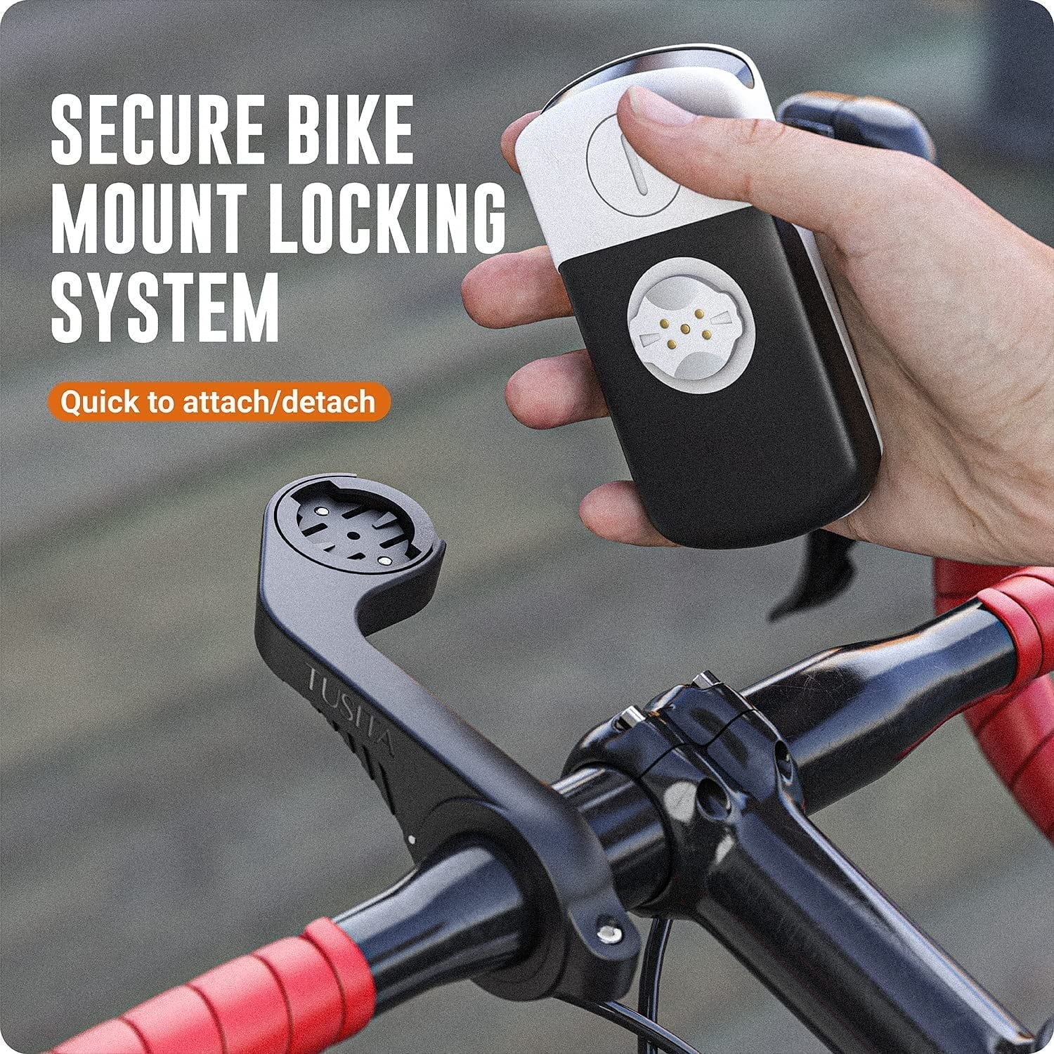 and Garmin with Adapter Flush Friction GPS Edge Mount Bike Quarter-Turn Front to Out Compatible Mount Flange