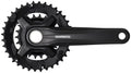 Black Crankset 48.8mm Shimano 46/30t, FC-MT210-2 9-Speed, Chainline, 170mm, - Riveted,
