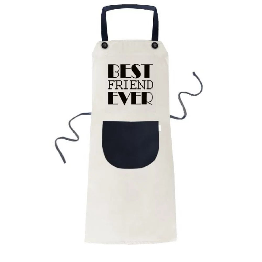 BBQ Cotton Linen Pinafore Kitchen Apron Pocket Best Bib Ever Quote Adjustable Friend