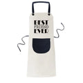 BBQ Cotton Linen Pinafore Kitchen Apron Pocket Best Bib Ever Quote Adjustable Friend