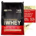 Gold Protein Ice Optimum Cream, Vanilla lb, Nutrition, 9.98 Servings Powder, Whey Standard 100% 146
