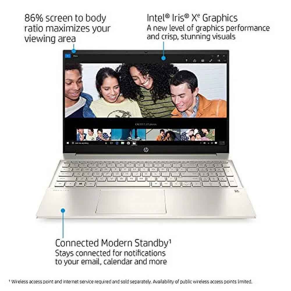 DDR4 WiFi-6 Gen Laptop Xe USB Intel 2TB i5-1135G7 11th Webcam Pavilion 2022 Touchscreen w/ 4-Core Bluetooth FHD HP Home 15.6" SSD 32GB Graphics 11 HDMI Iris Backlit Windows 32GB Keyboard NVMe