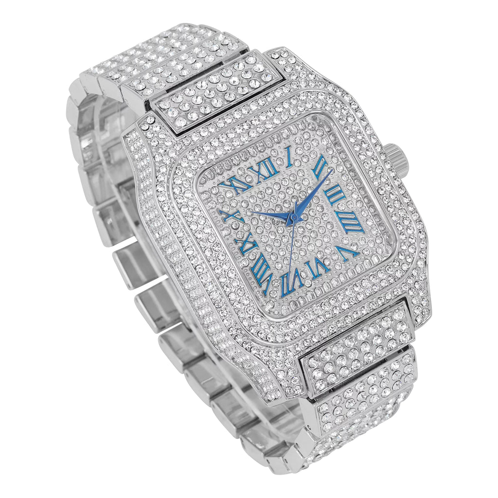 Cuban) Bling-ed Way - Gold R# (Silver Hop image Flashy Iced Will Watch 0513Sq Hypnotize Hip in product Square Blue a You Biggie Out
