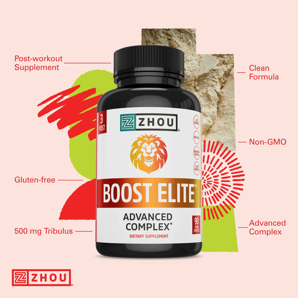 Veggie Increase BOOST to | Formulated & Caps 90 ELITE Zhou Booster Test 30 Energy T-Levels | Servings,