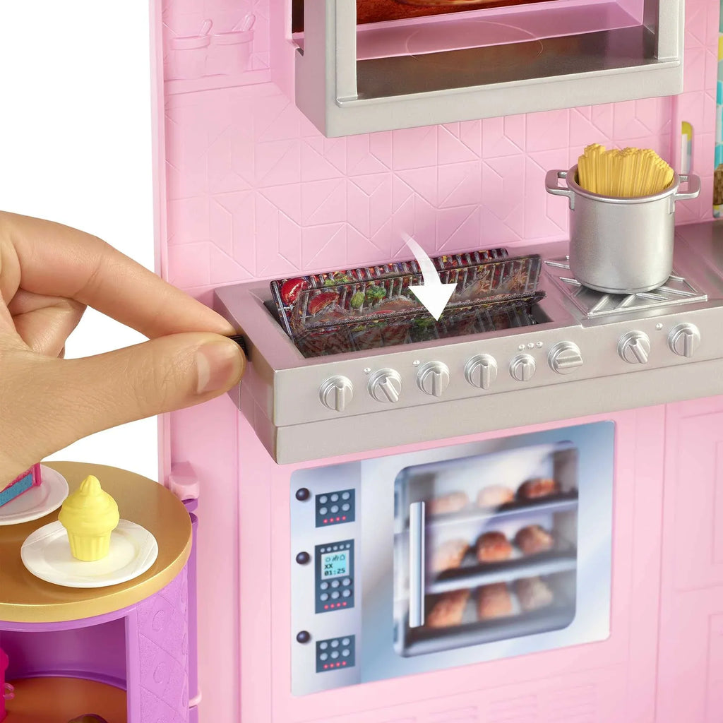 3 Cook ‘n Year Playset 30+ 7 for Barbie Grill Gift Olds with Pieces Restaurant to