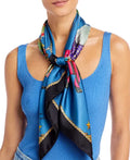 Square Echo Scarf Menagerie Silk Animal