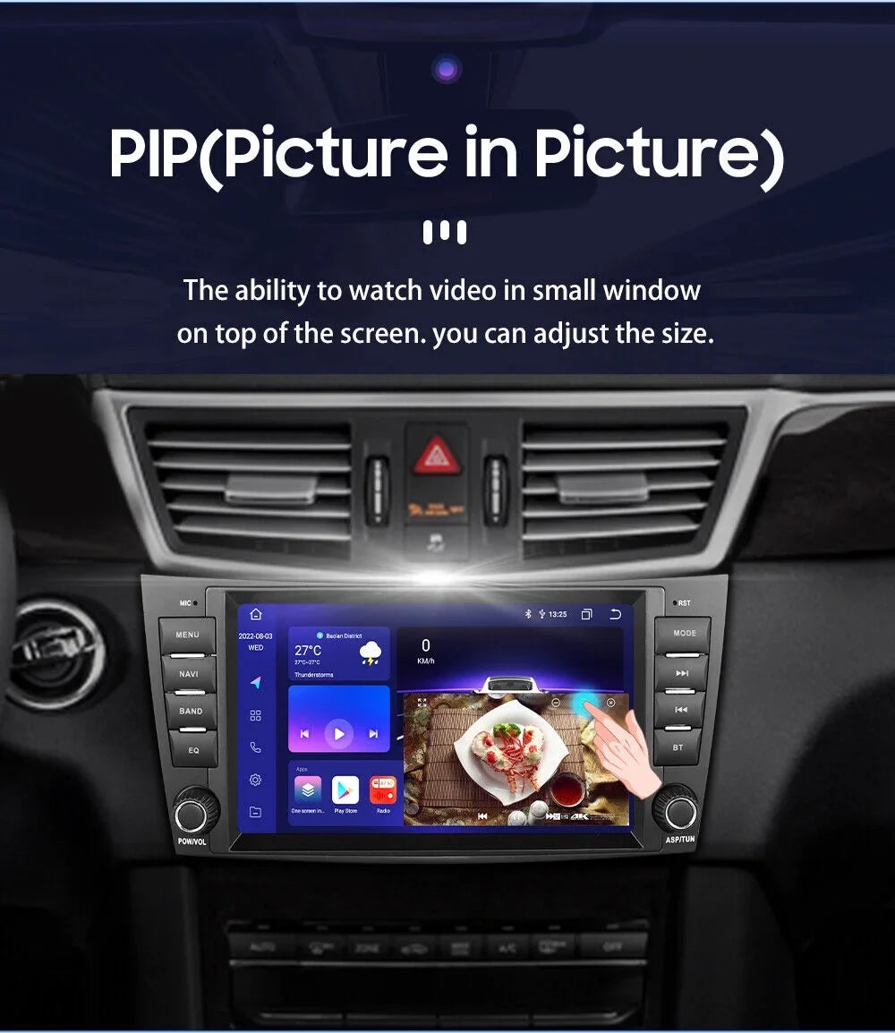 1280*720 Benz Stereo GPS Mercedes for E-Class 8" Nav Car Radio W219 DSP Carplay