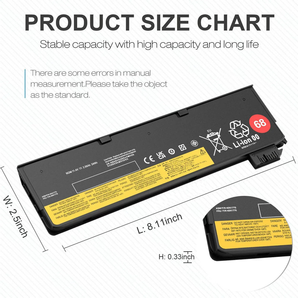 45N1127 T450s X250 T440 ThinkPad Lenovo Battery X240 for 45N1126 45N1127 68 10x