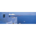 Building Greece 12 Boats Print Poster by - Fira Water 36 Island Santorini x On