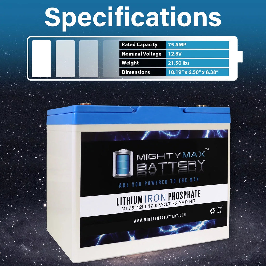 75AH Battery Lithium R-4000 12V for Replacement Quantum