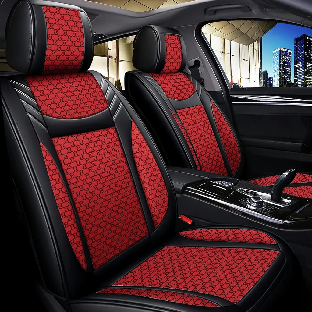 KABUQI Accessories Steering ci,same Guc Trucks, model Luxury Leather Full Covers and 5 for Pick-up Automotive Seat Wheel Cars Set Covers Pillows Included(Gray) high-end & SUV Cover Seat Fit Seat