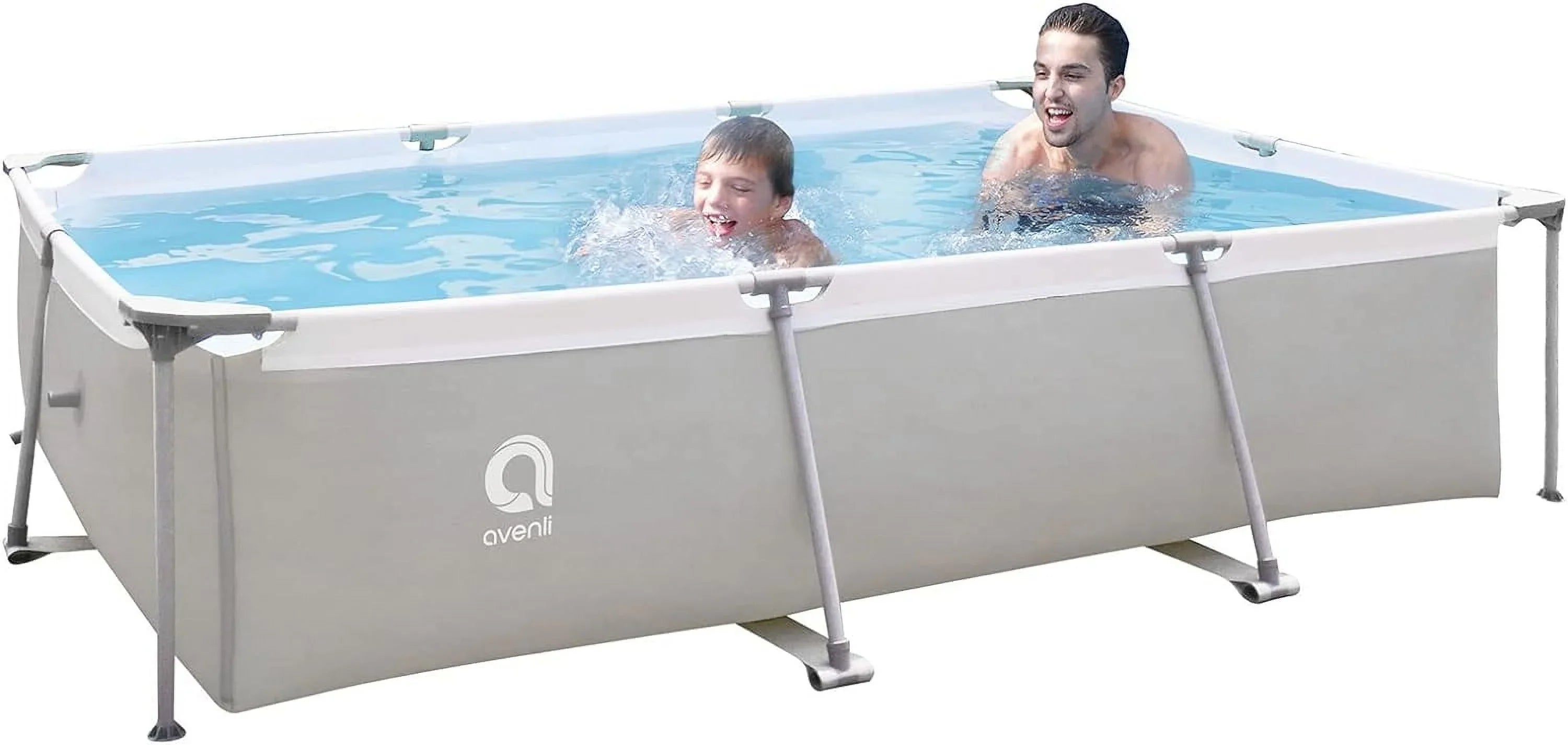 10FT for 6.8FT Frame Outraveler Swimming Above Rectangular Swimming Outdoor Family, Steel X Pool Ground Pool