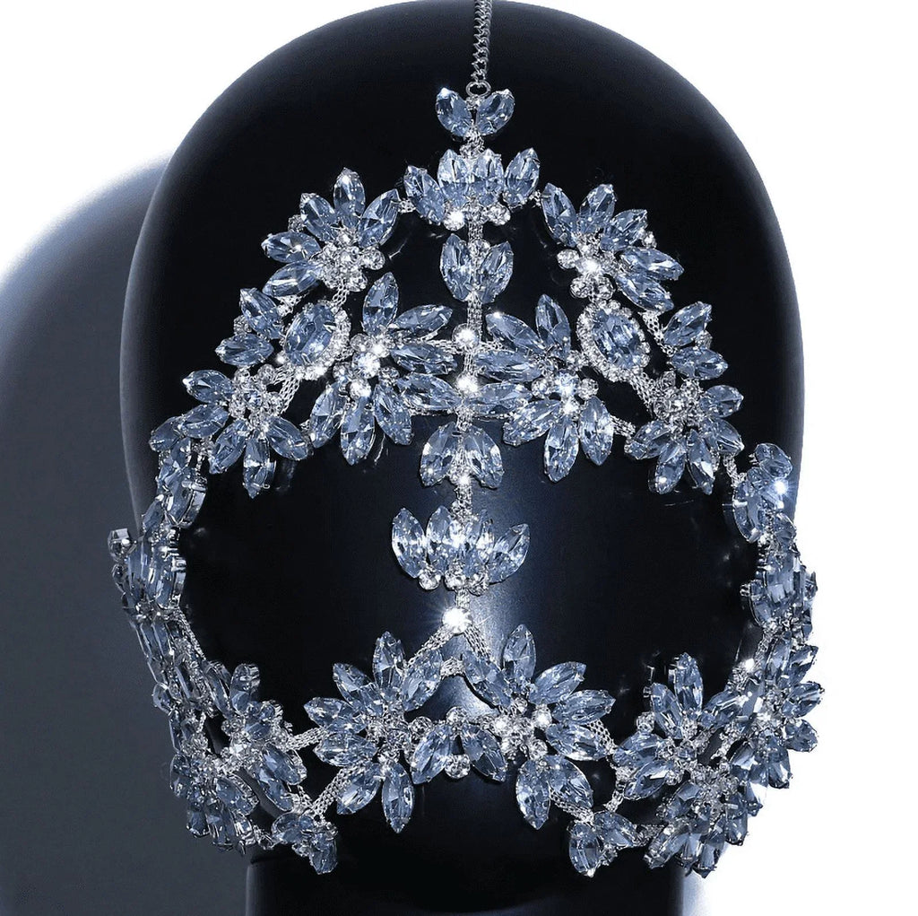 Rhinestone Masks Masquerade Women Face Face for Chain Mask Crystal Mask Halloween