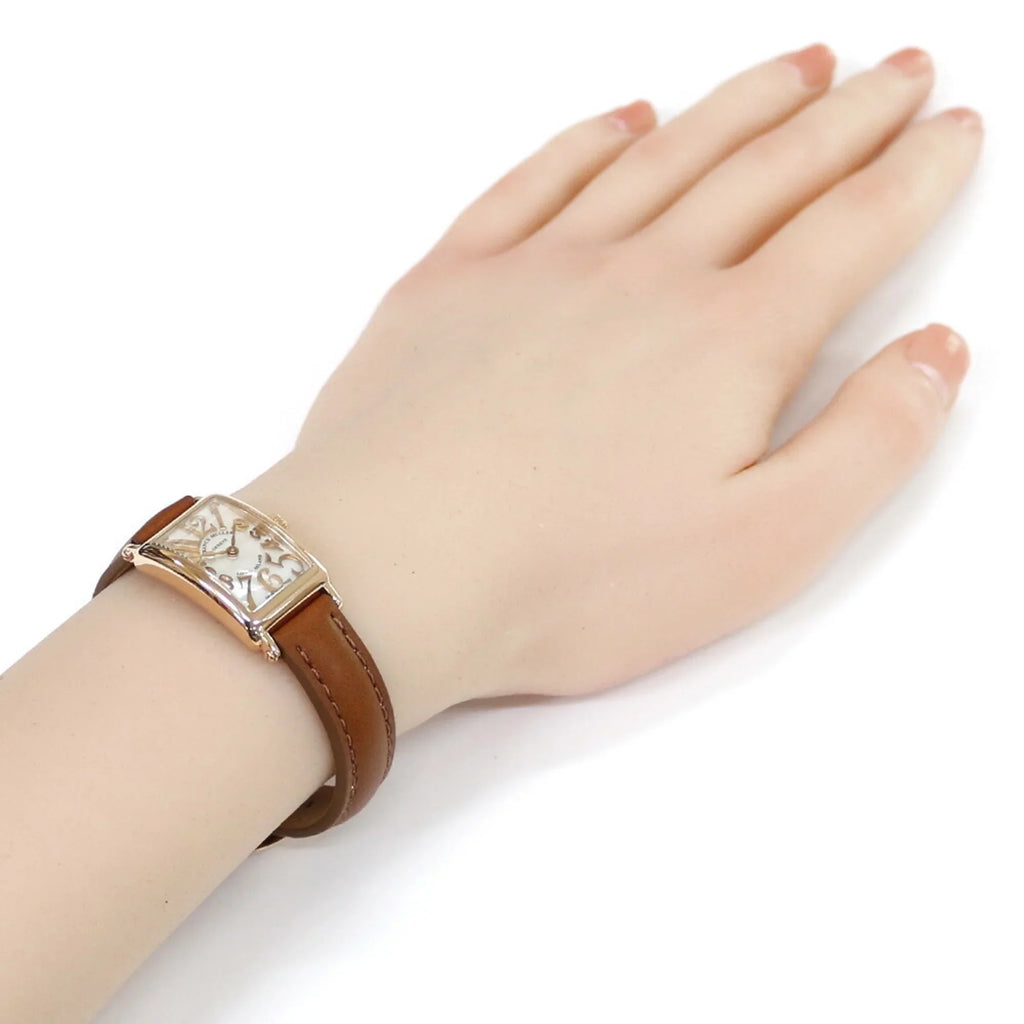FRANCK K18PG 802 (Good) Ladies Pre-Owned Muller Island MOP2 Long Watch MULLER Franck