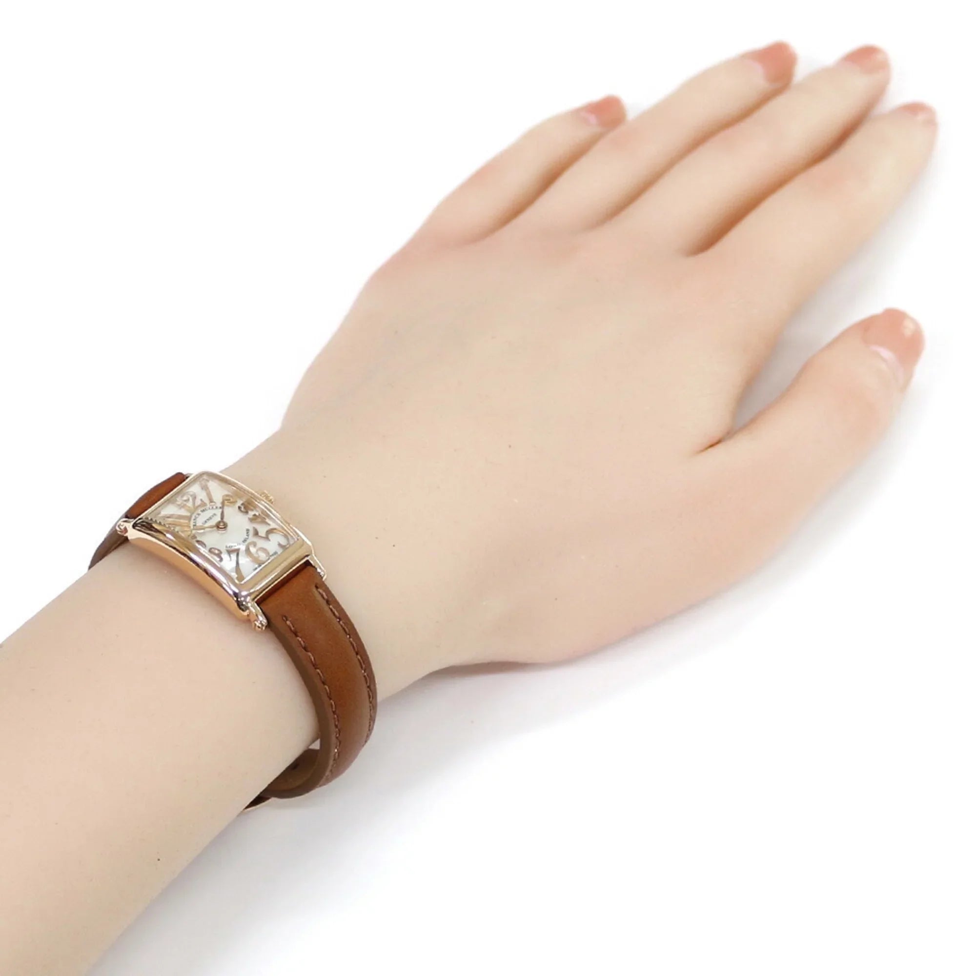FRANCK K18PG 802 (Good) Ladies Pre-Owned Muller Island MOP2 Long Watch MULLER Franck