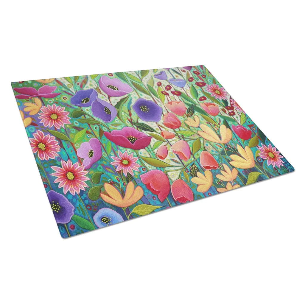 Enchanted Large, x 12H 16W, multicolor Cutting Board Treasures Flowers PPD3013LCB Carolines Glass Garden