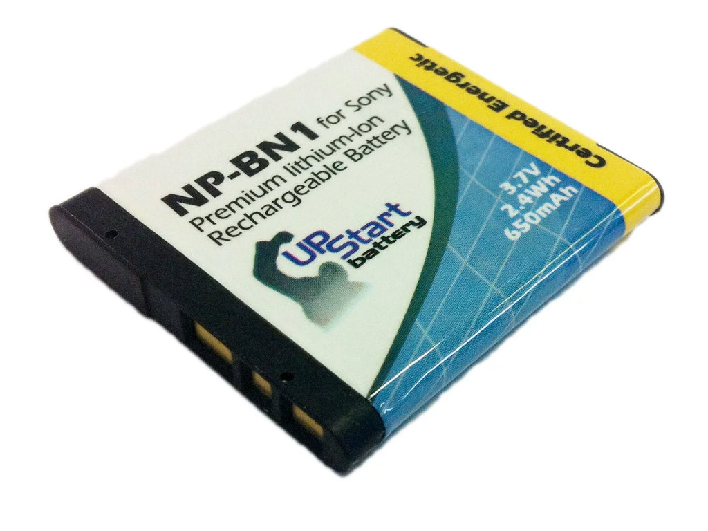 Replacement Digital - Camera 2x Battery UpStart Sony Battery Battery for Sony - Pack NP-BN1 Lithium-Ion) 3.7V, (650mAh, DSC-TX10