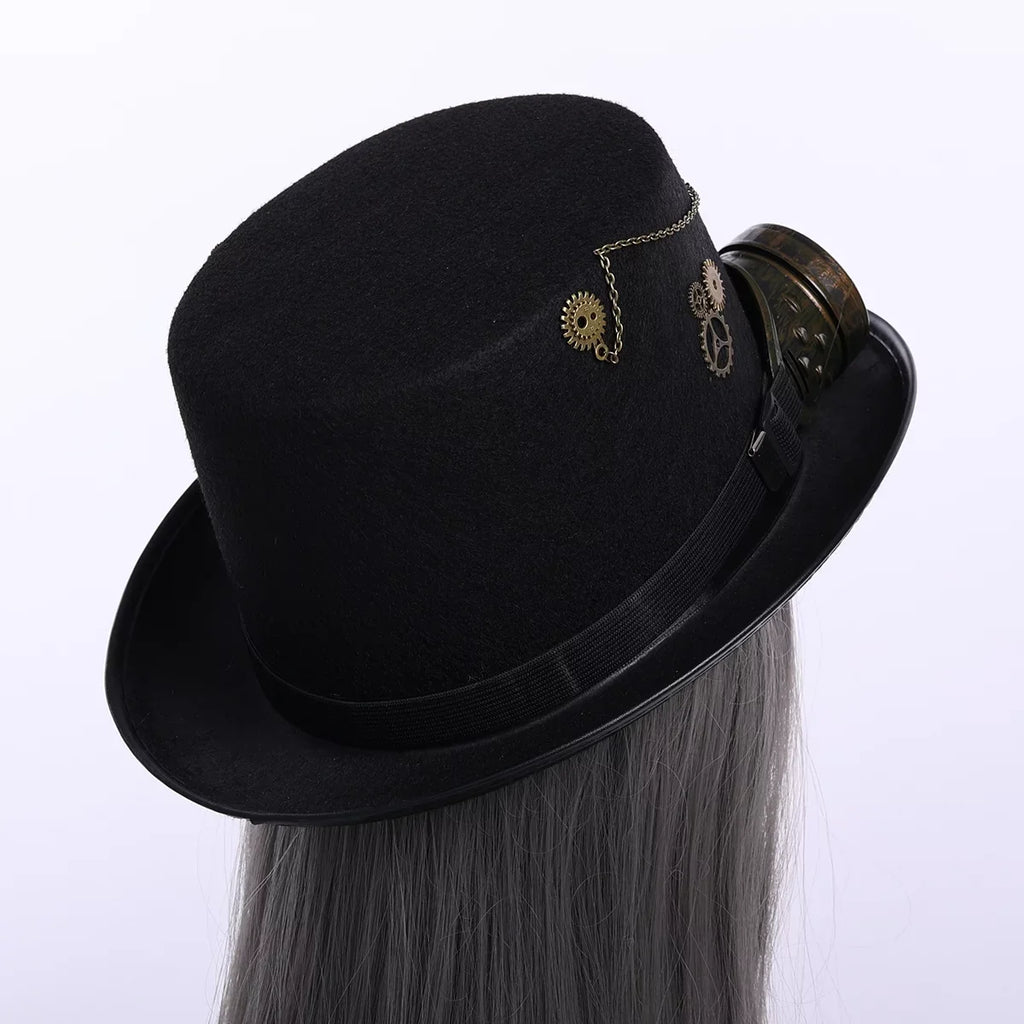 Unisex Steampunk with Gothic Hats Punk GRACEART Hallo Goggle Top Hat