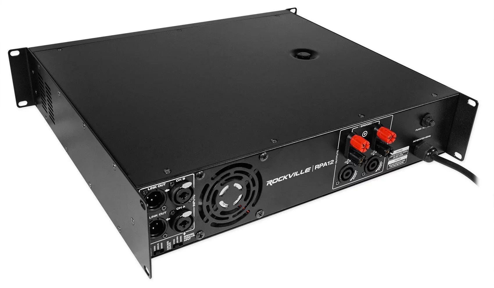 Pro PA Rockville Amplifier+Cable Subwoofer 2-Channel 18" SBG1188 Sub+5000w DJ