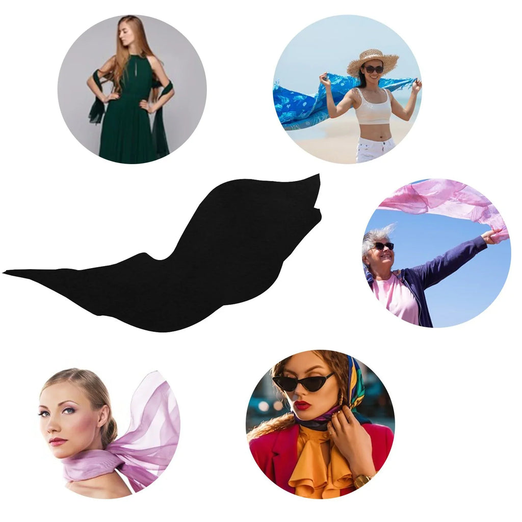 Headscarf Gift FREEAMG Scarf Neck Shawls Wall Large Packed Blank Sunscreen for Wraps Long Oblong Wraps Blackboard Hair Silk Women