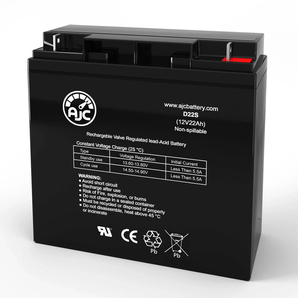 22Ah Brand Jr an Battery Is Alante 12V Technologies - AJC Replacement Wheelchair GP-200 Golden This