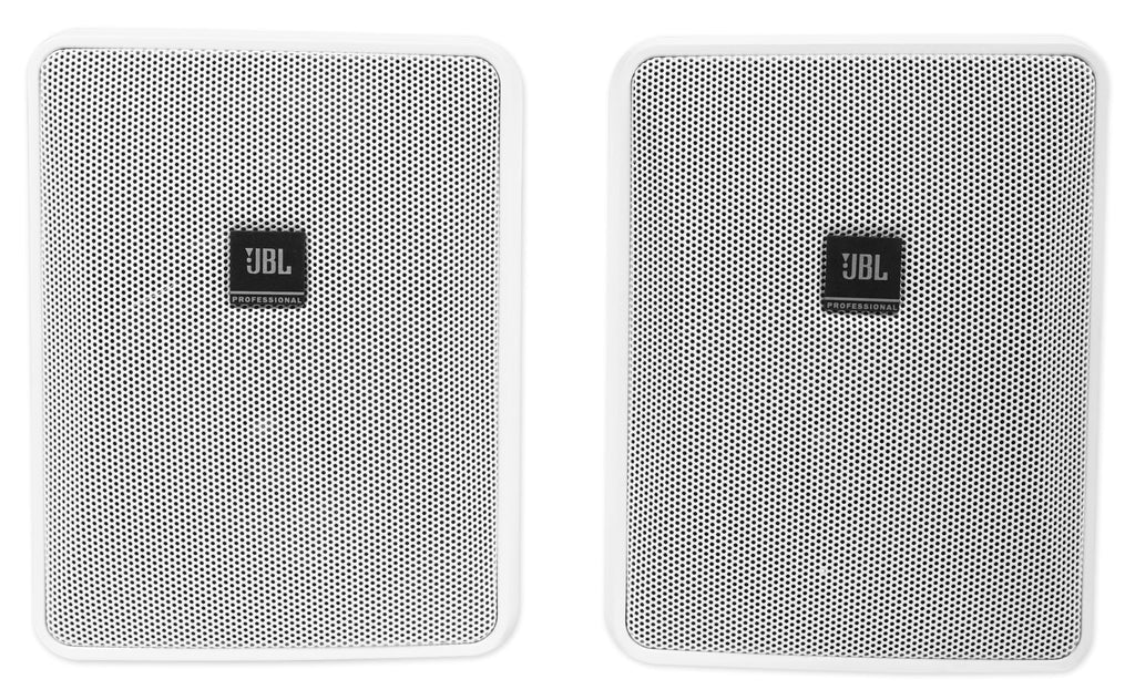 Wall+6.5" 5.25" Commercial Ceiling 4) White JBL Speakers+Amp Restaurant/Cafe/Bar