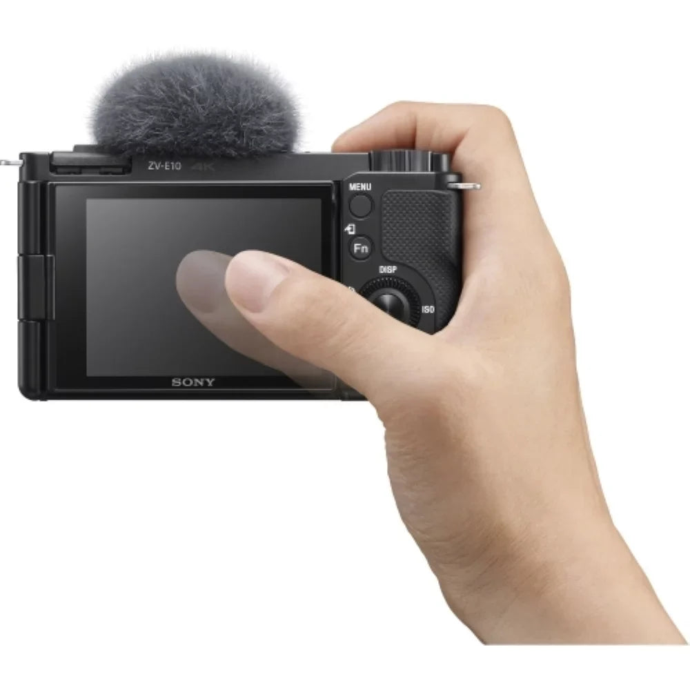 Transcend |16-50mm Camera Card + ZV-E10 Bag Memory (Black) Sony Cleaning + with Flexible Lens (5 Items) Camera Mirrorless Tripod Kit 64GB Bundle +