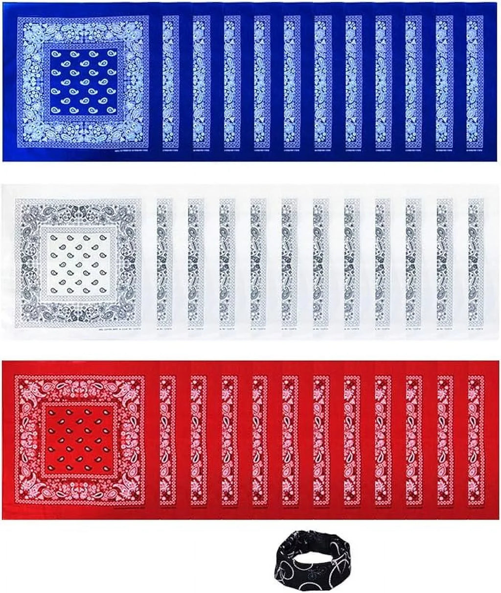 Men Bandana 100% and Women Cotton BASICO Bandanas for