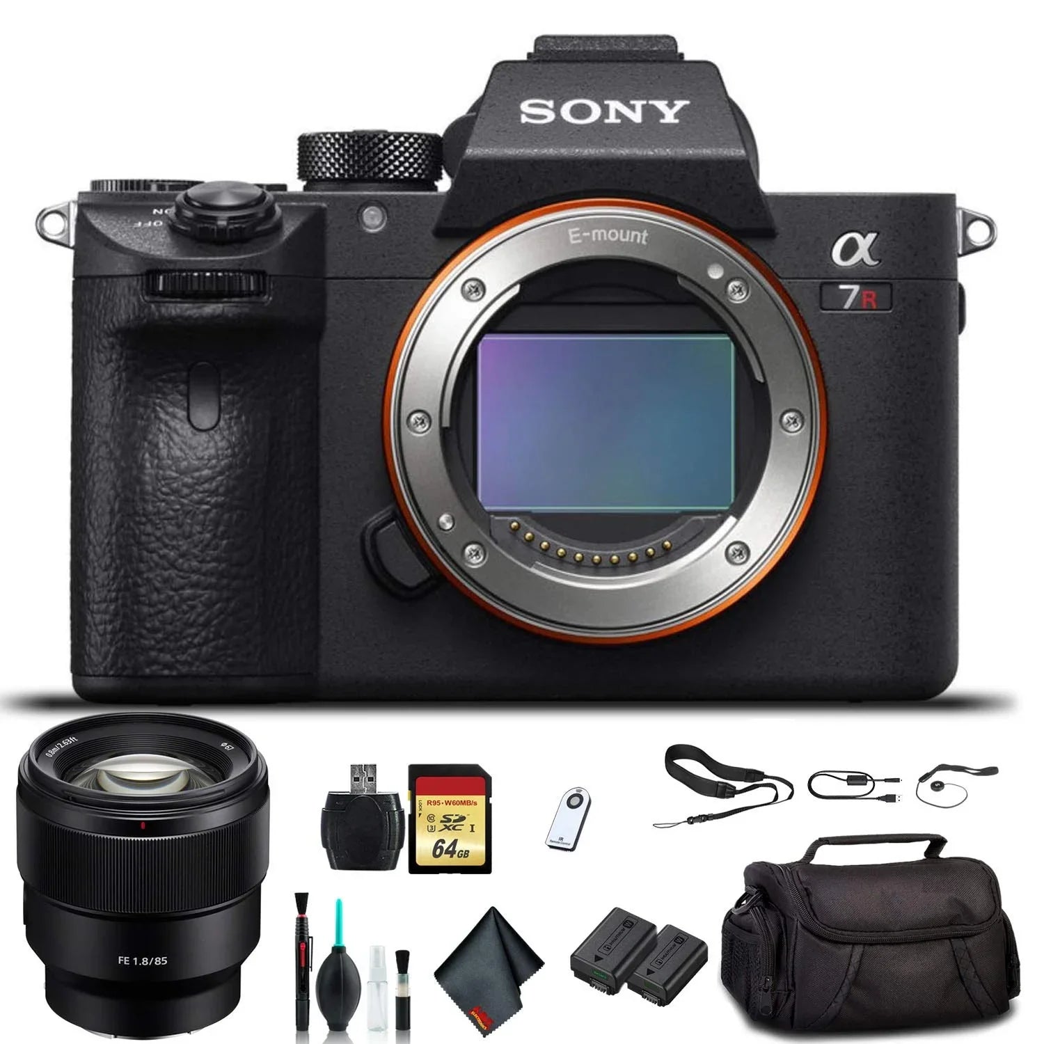 III a7R , Accessories Reader Additional Battery, Camera Sony 64GB FE 24-70mm Mirrorless With Card Alpha Lens, Sony Memory Essential Plus Bag, Card, ILCE7RM3/B Soft