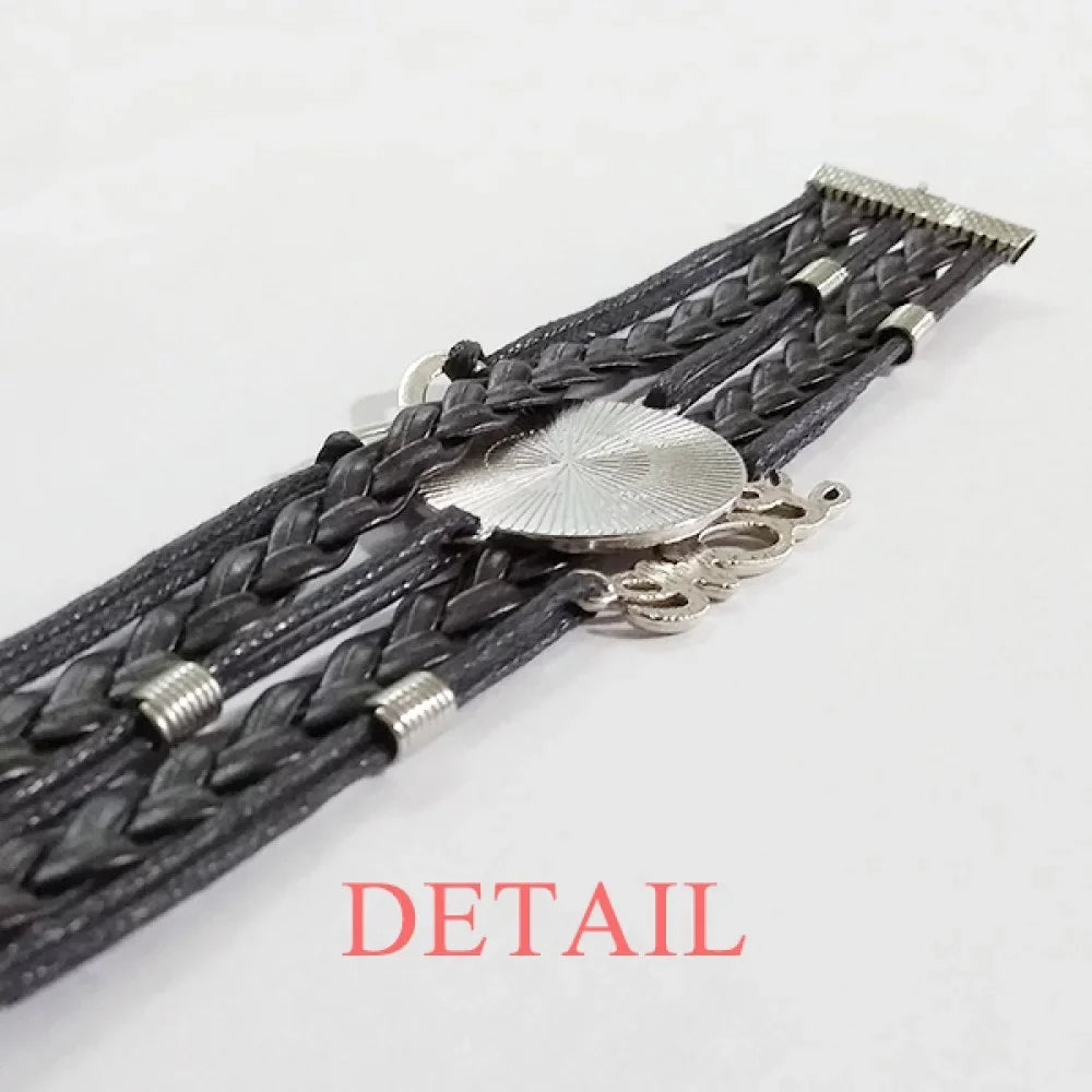Love Patient Wristband Is Kind Love Accessory Knitting Love Leather Rope Twisted Bracelet Is
