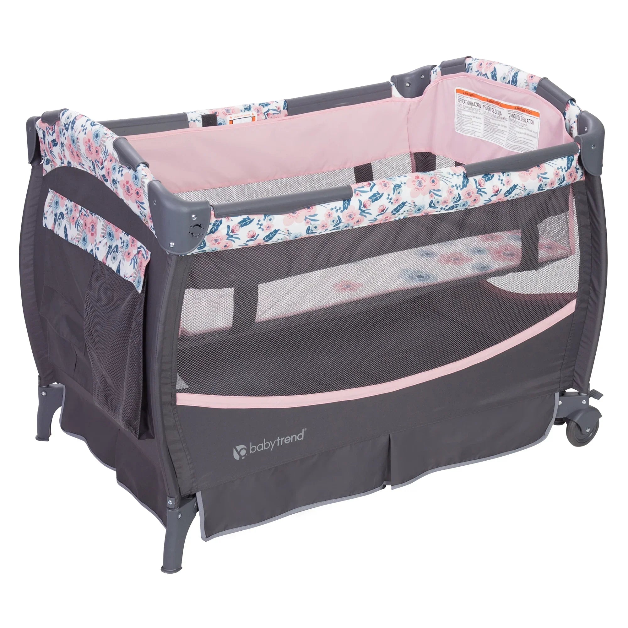 Center – Baby Deluxe Trend Playard II Bluebell with Bag Pink Travel Nursery