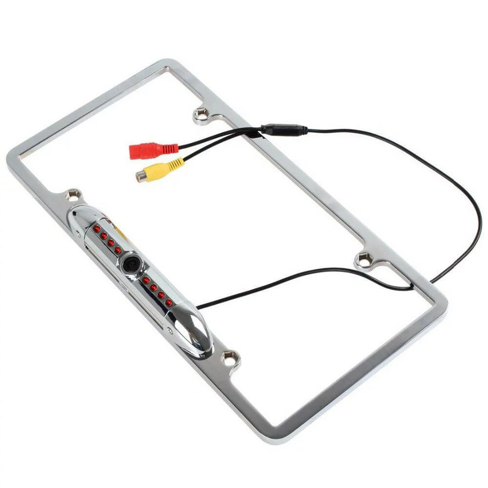 Camera Night CMOS Backup IR NEW Frame Vision Plate Car 8 US RearView 12V License