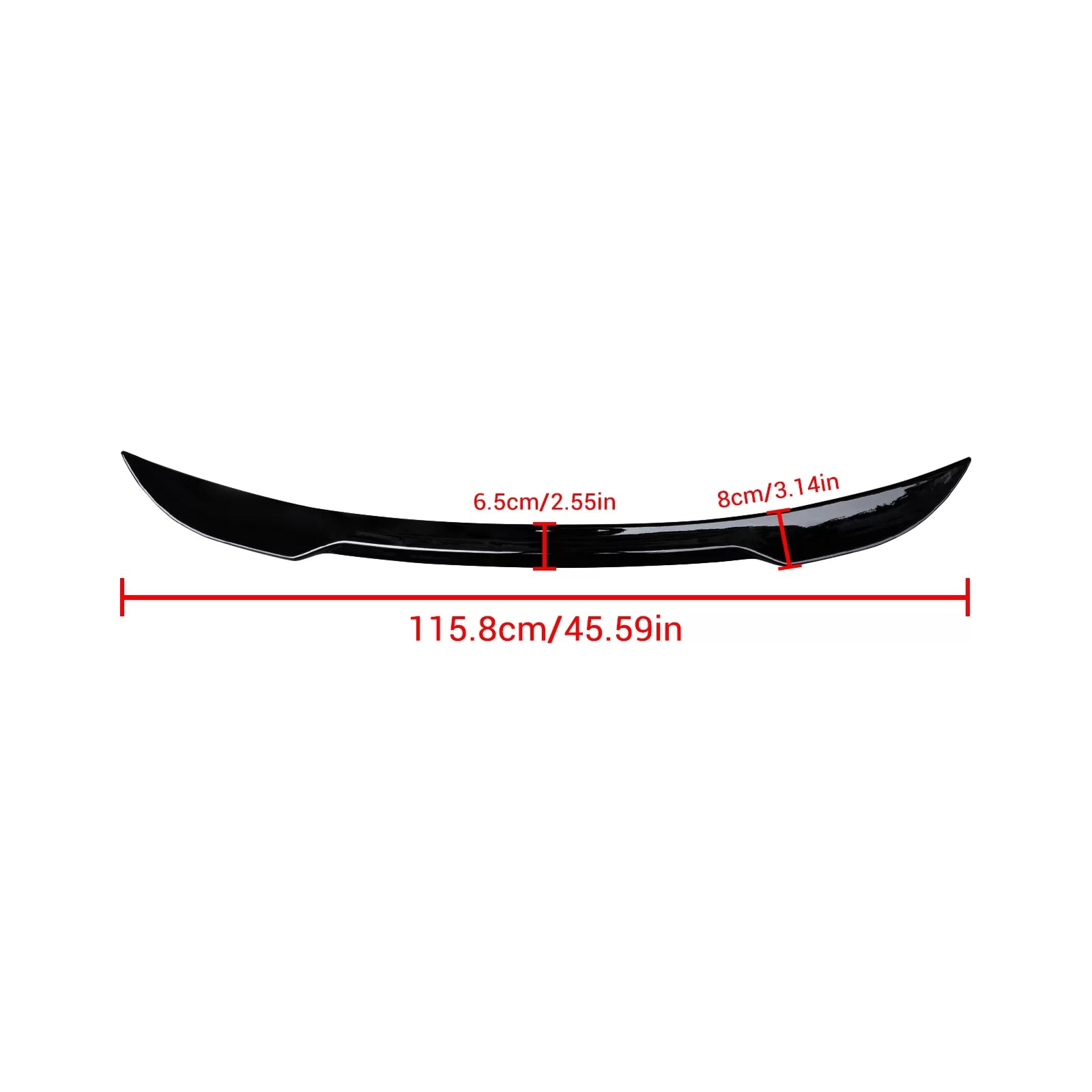 11th NINTE ABS Wing Trunk 2022-2023 Spoiler Civic Rear Honda Tail Black Gloss for Hatchback