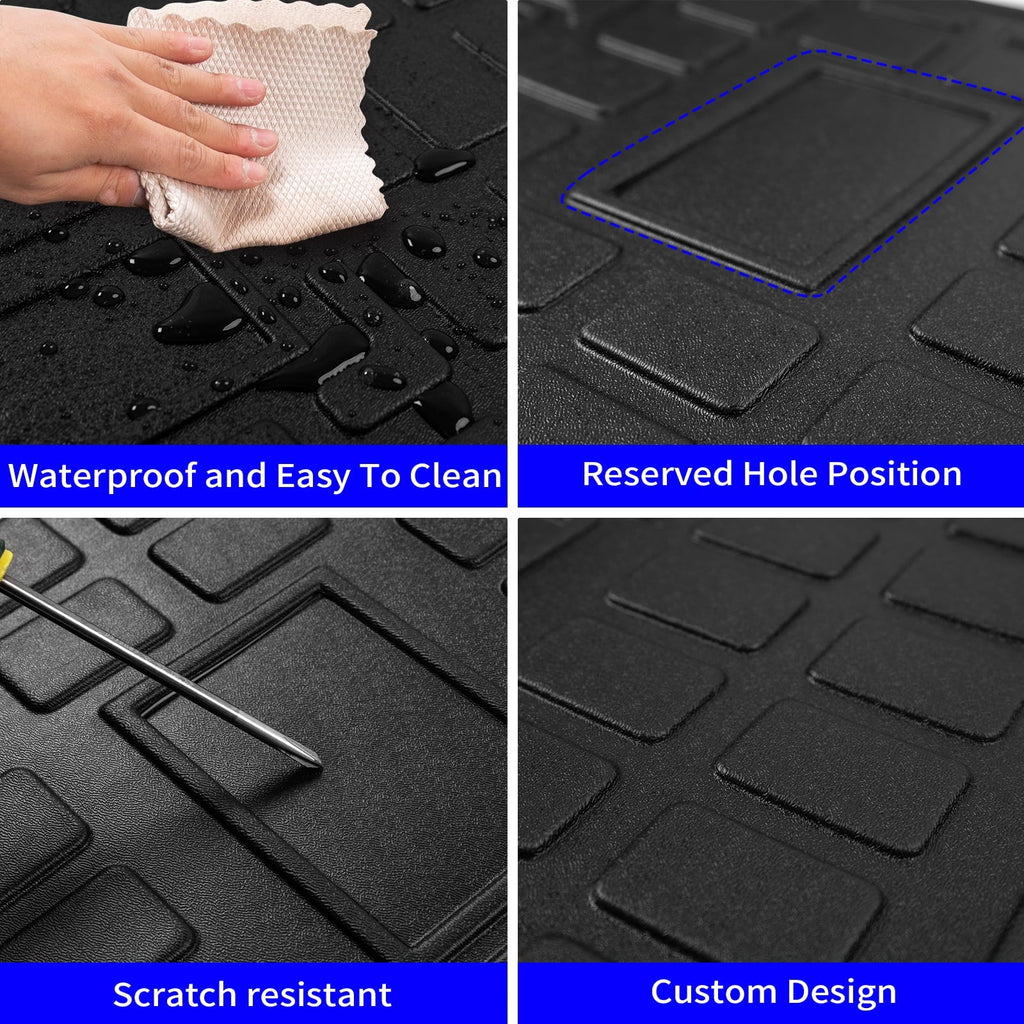 Fit Trunk Row 7 2010-2023 Liner Accessories Toyota Backrest Mat 4Runner (3rd Seats Mat) Mats+Trunk Cargo