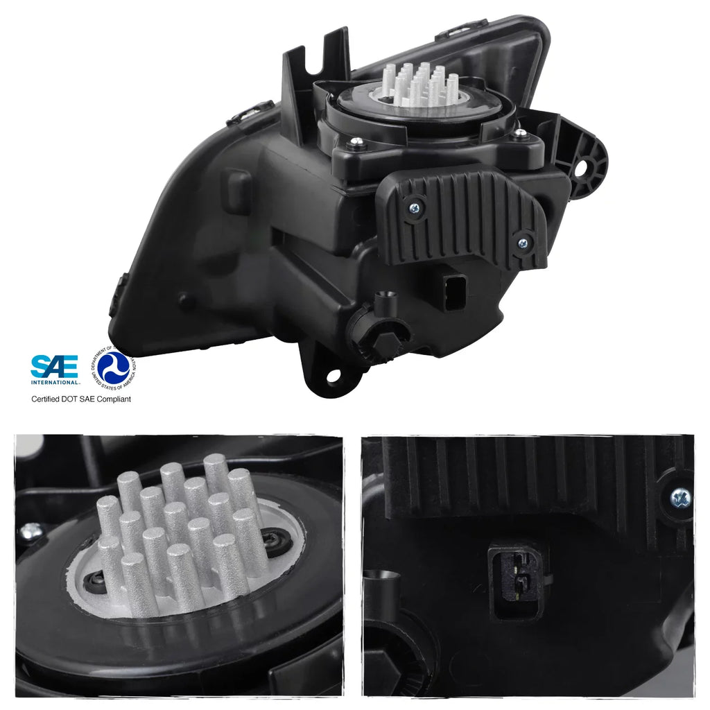 Light Fit Lamp Black 2022 2020 Freightliner 126 Style Side Fog Passenger OE 2018 Class 8 - Truck Cascadia 2023 AKKON 2021 2019 LED