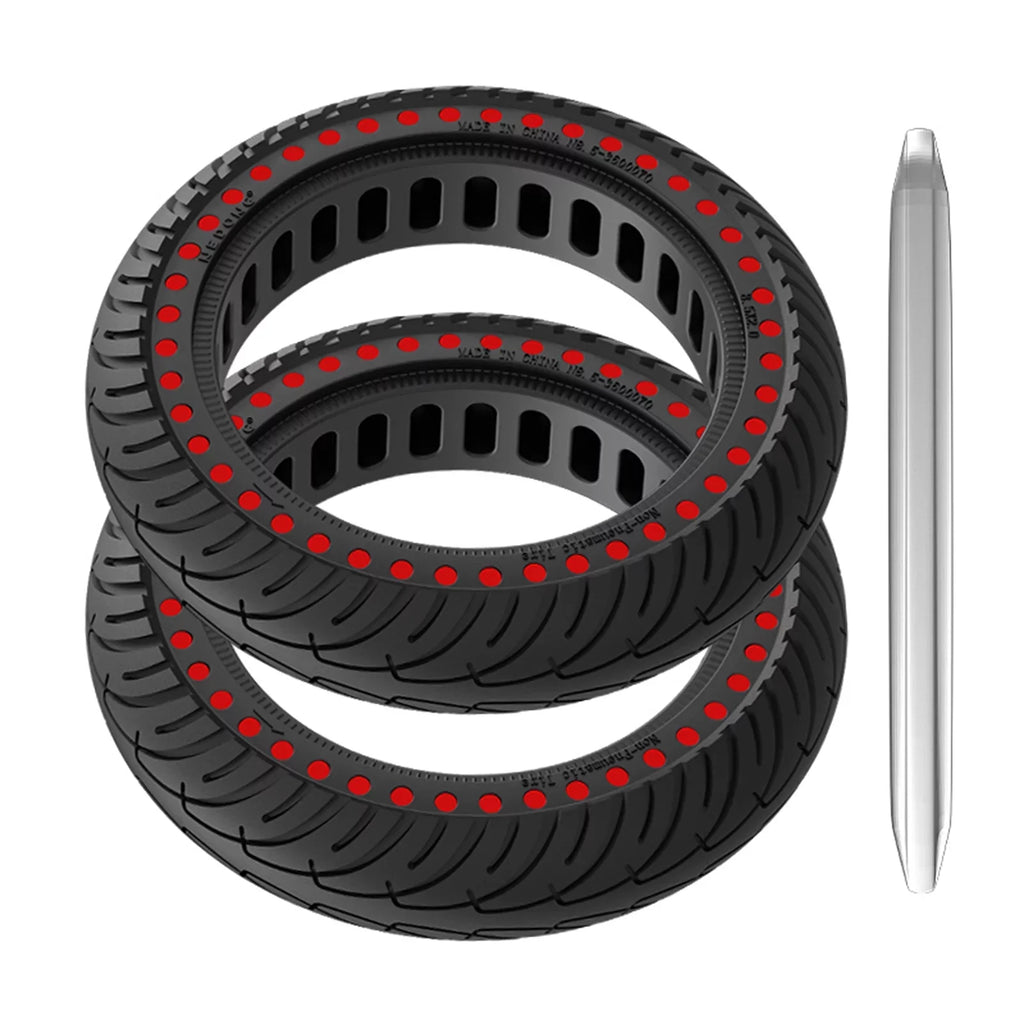 Set 8.5 Inch Riding Puncture Tyre Solid E Tool Tomshoo Mounting with Rubber M365 Tire proof for 2pcs