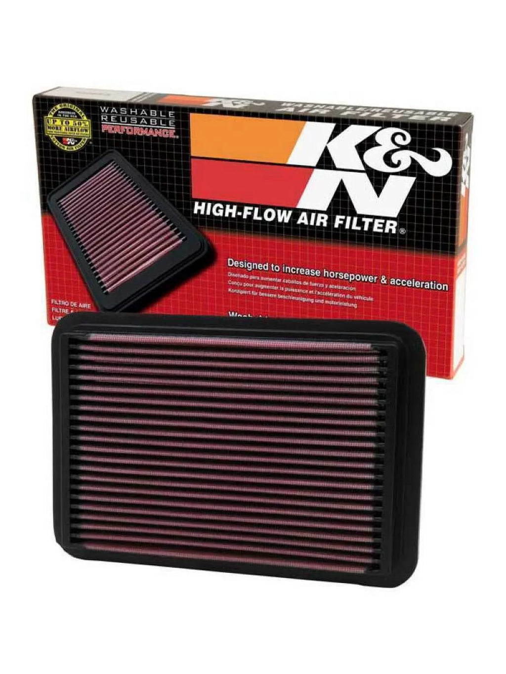 Engine Performance, ASX, Air MITSUBISHI/TOYOTA/MAZDA/ISUZU Premium, Tacoma, 33-2050-1 High Filter: Previa, K&N Hilux, Runner, 4 1986-2018 Washable, Tarago), (Outlander, Filter: Soarer, Replacement