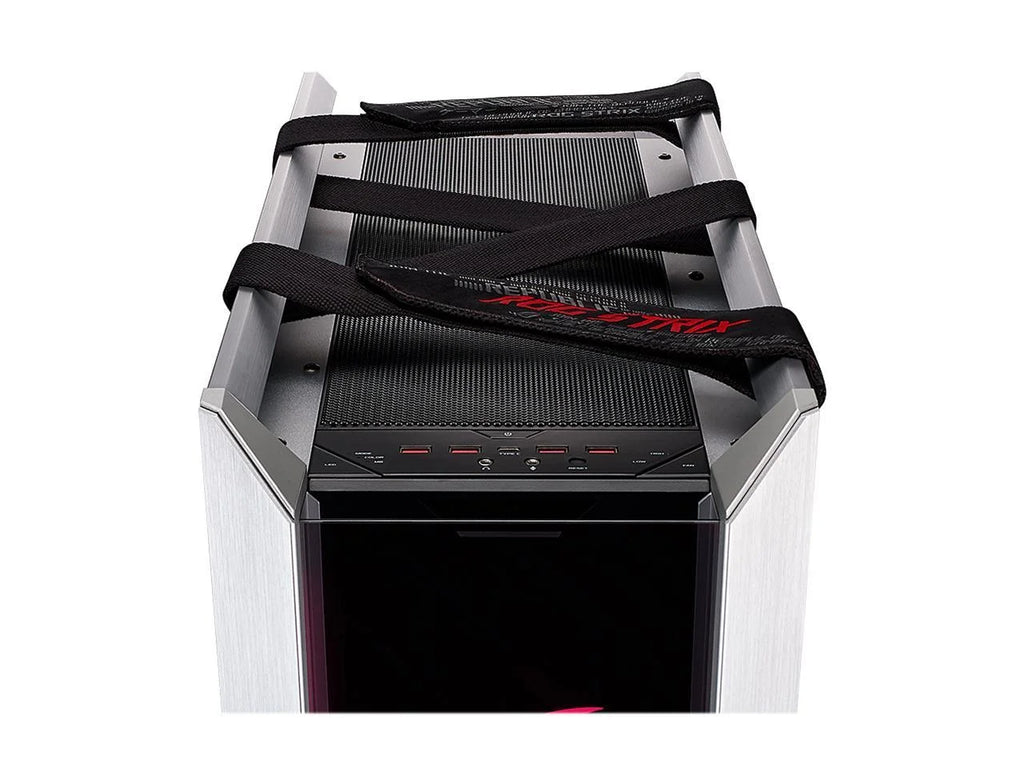 Aura Helios Motherboards ATX/ with ASUS Edition GPU for ROG Aluminum Tempered RGB Strix EATX Radiator GX601 Support 420mm White Frame, Mid-Tower Sync Braces, Case Glass, and Computer