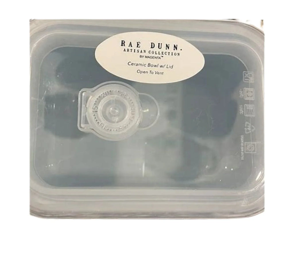 Letters Bowl Rectangle Lid Leftovers Ceramic Rae and Vent LL TREATS with Black Blue EASTER Easter Kitchen Dunn