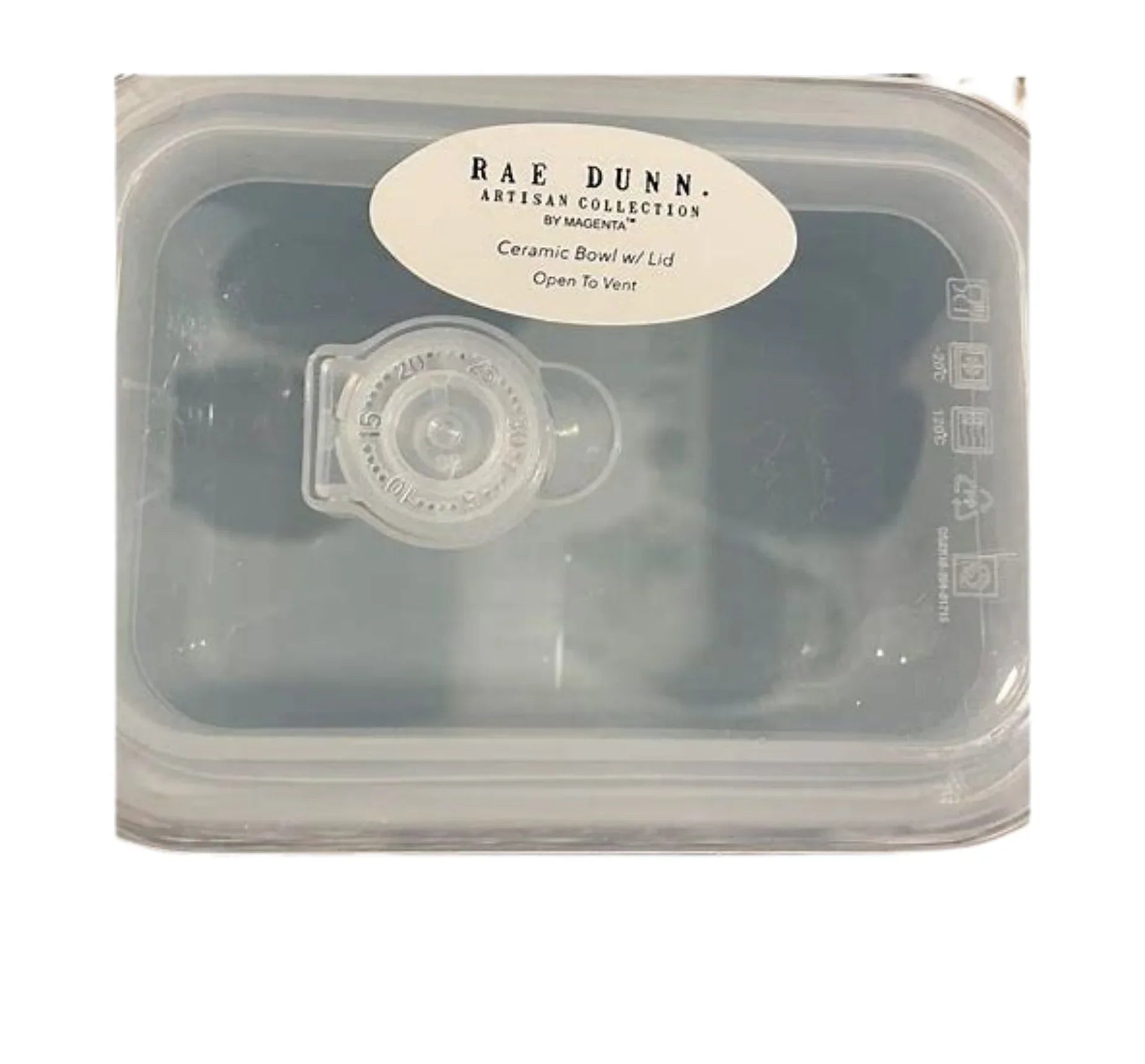 Letters Bowl Rectangle Lid Leftovers Ceramic Rae and Vent LL TREATS with Black Blue EASTER Easter Kitchen Dunn