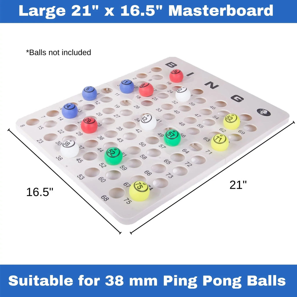 Cage Extra Board High), Balls MR Bingo Game Acrylic Bingo CHIPS – Cage Ping Single and Set Red Handle with Bingo with (19” Large Pong Professional Sided Bingo Master