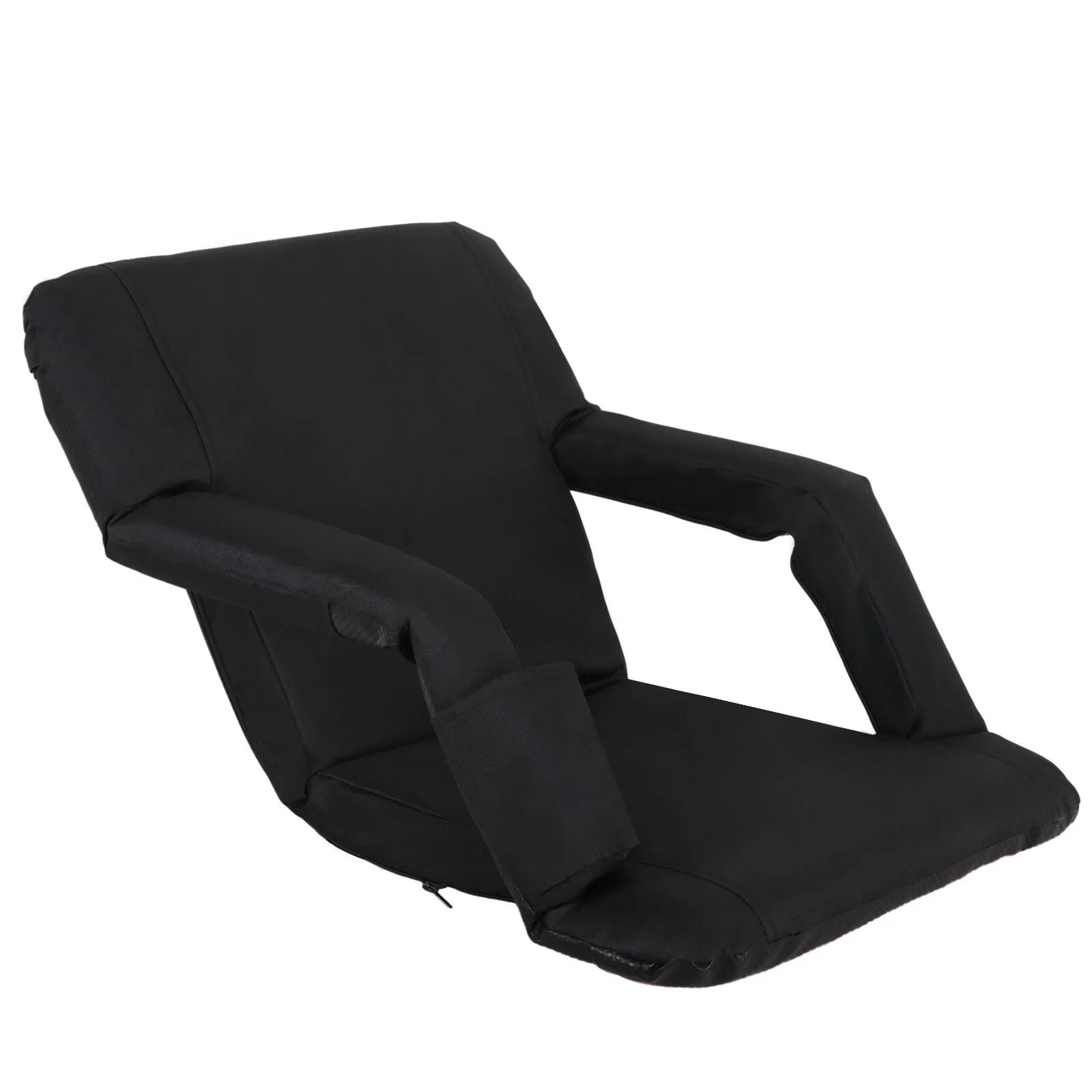 Black ZenSports Bleacher Portable for Positions Reclining Stadium 2PCS 6 Chair Seat