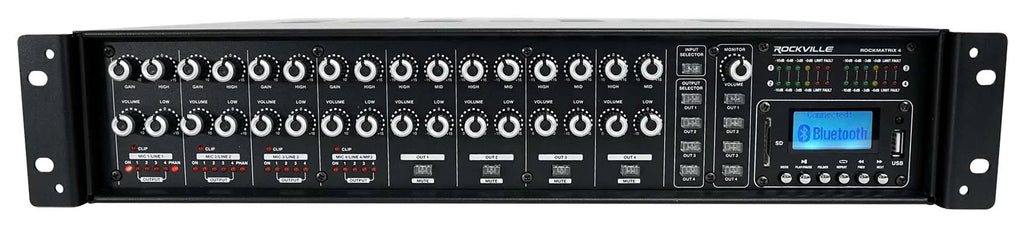 4-Zone Commercial Multi White Matrix Pendant Amplifier+(6) Source Speakers JBL