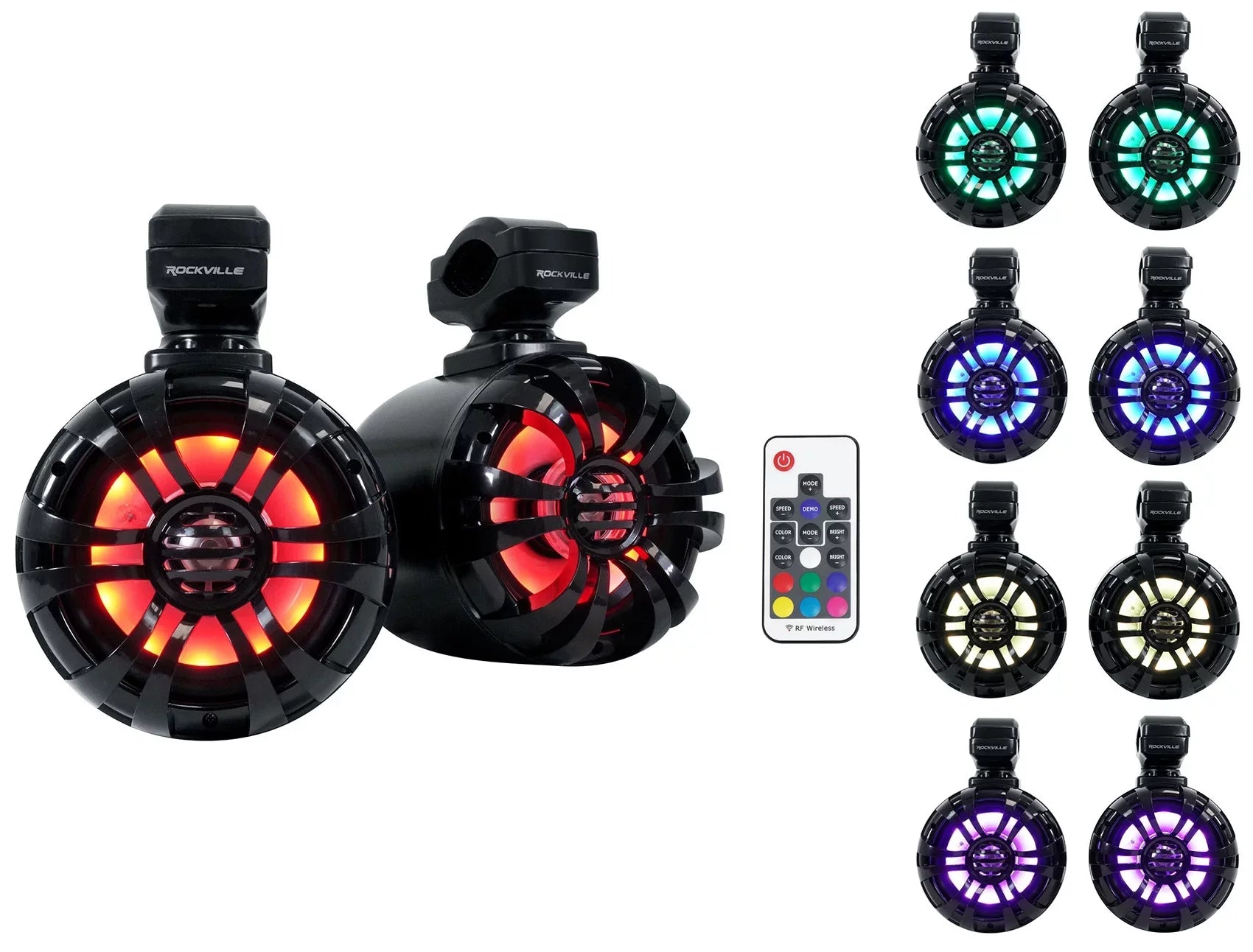Pods+LED Speakers+Amp Audio RNGR65FE 2018+ Memphis Tower Polaris Pair Ranger For