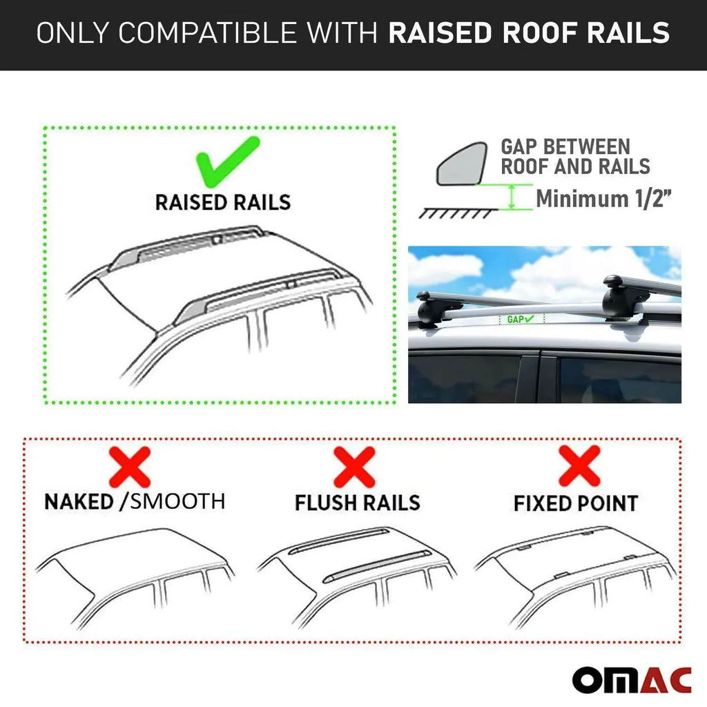 For Carrier Car Cargo Bar Roof Wagon 46" Outback Rack Top Cross Bicycle Subaru