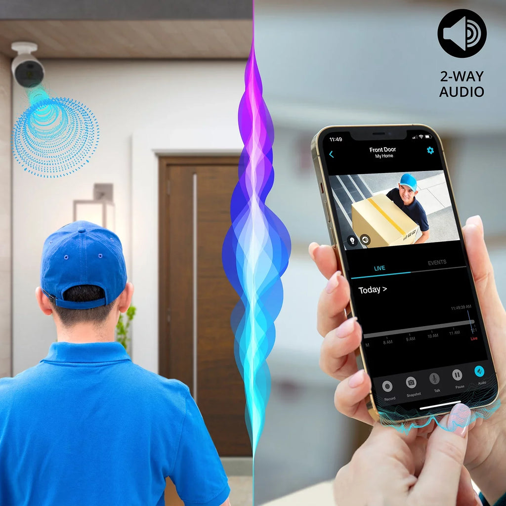 Audio with Wi-Fi IP Camera Owl HD 4K 2-Way Night