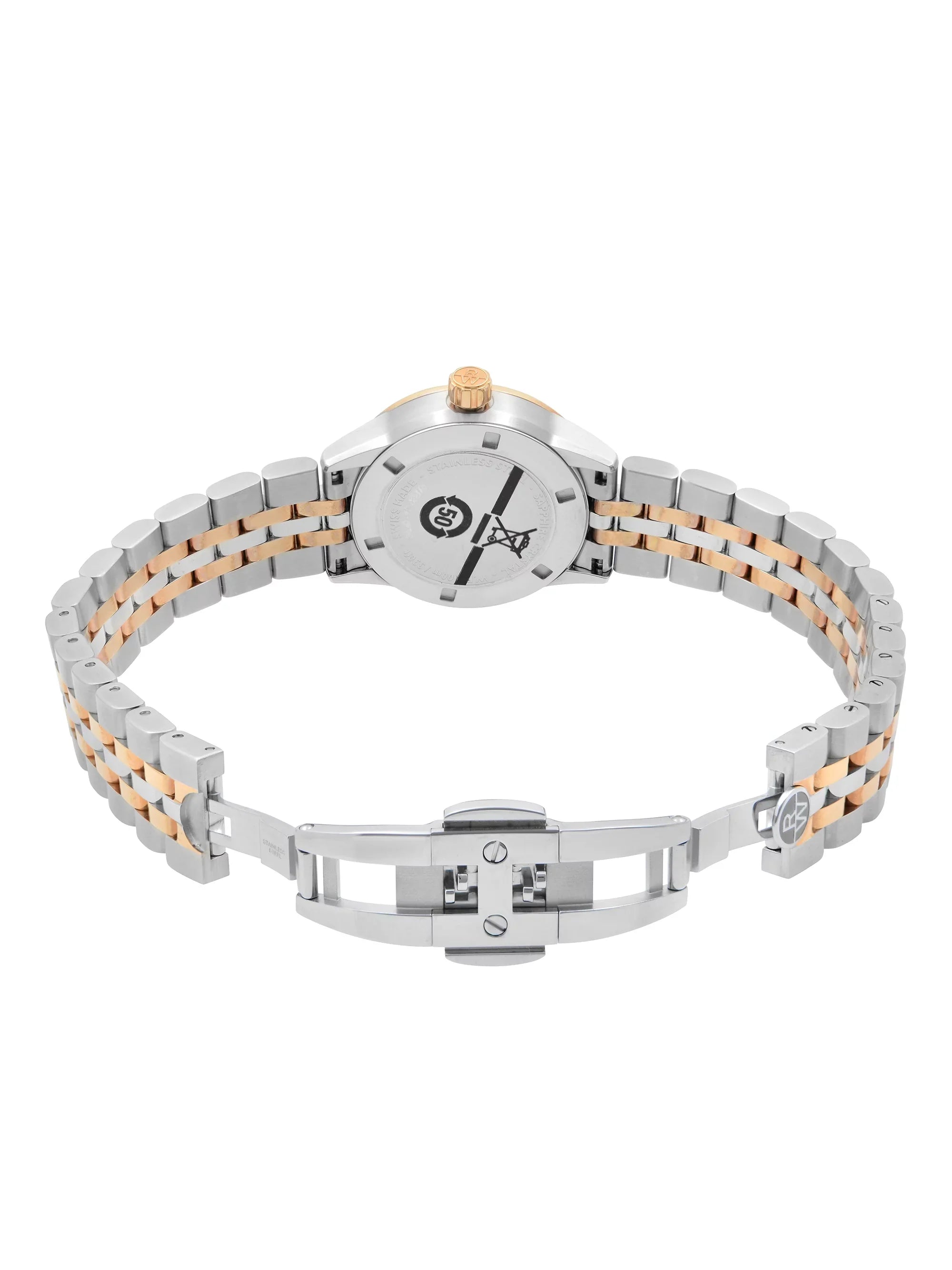 Raymond Freelancer Watch Steel Black Ladies 5629-SP5-20021 Dial Two-Tone Weil