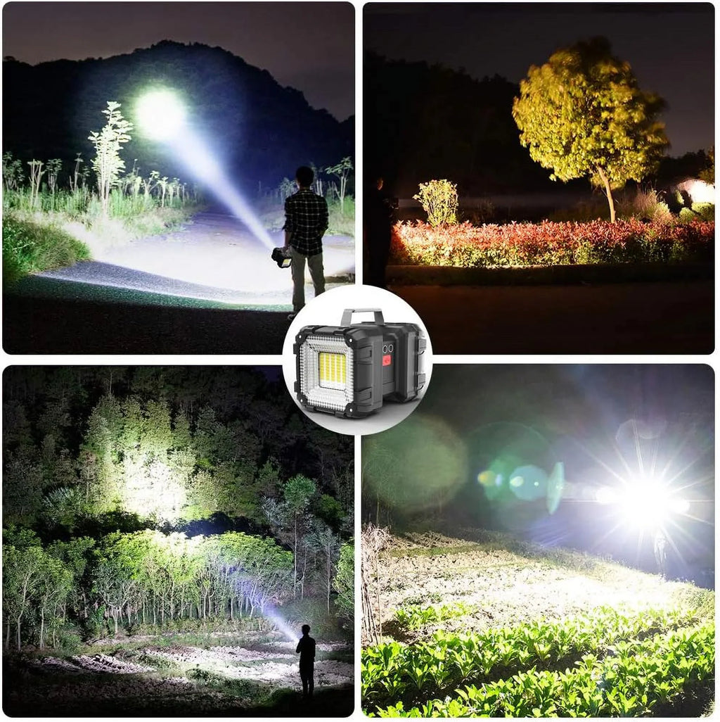 W845 Capacity 4000LM Ultra Output 15000 20h LED Bright Flashlight Flashlight, USB Ultra-Long Power AlpsWolf Rechargeable Standby Waterproof as Accessories for a Bank Camping Flashlight with Spotlight